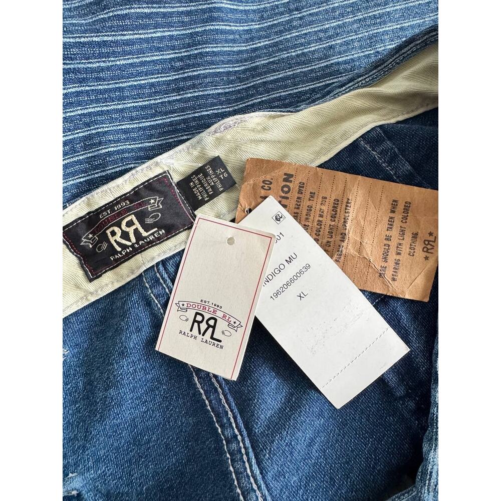 NWT RRL Ralph Lauren Indigo Striped Shorts - Picture 4 of 5